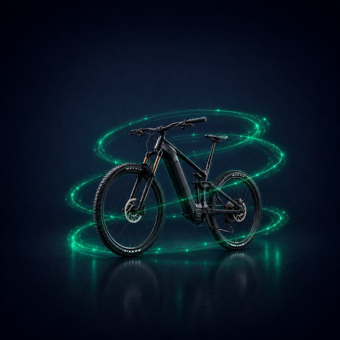 An e-bike surrounded by TINOTE data layers