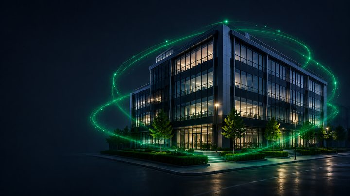 An office building with its building services recorded in TINOTE