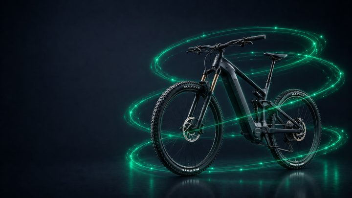 An e-bike with its digital service book in TINOTE